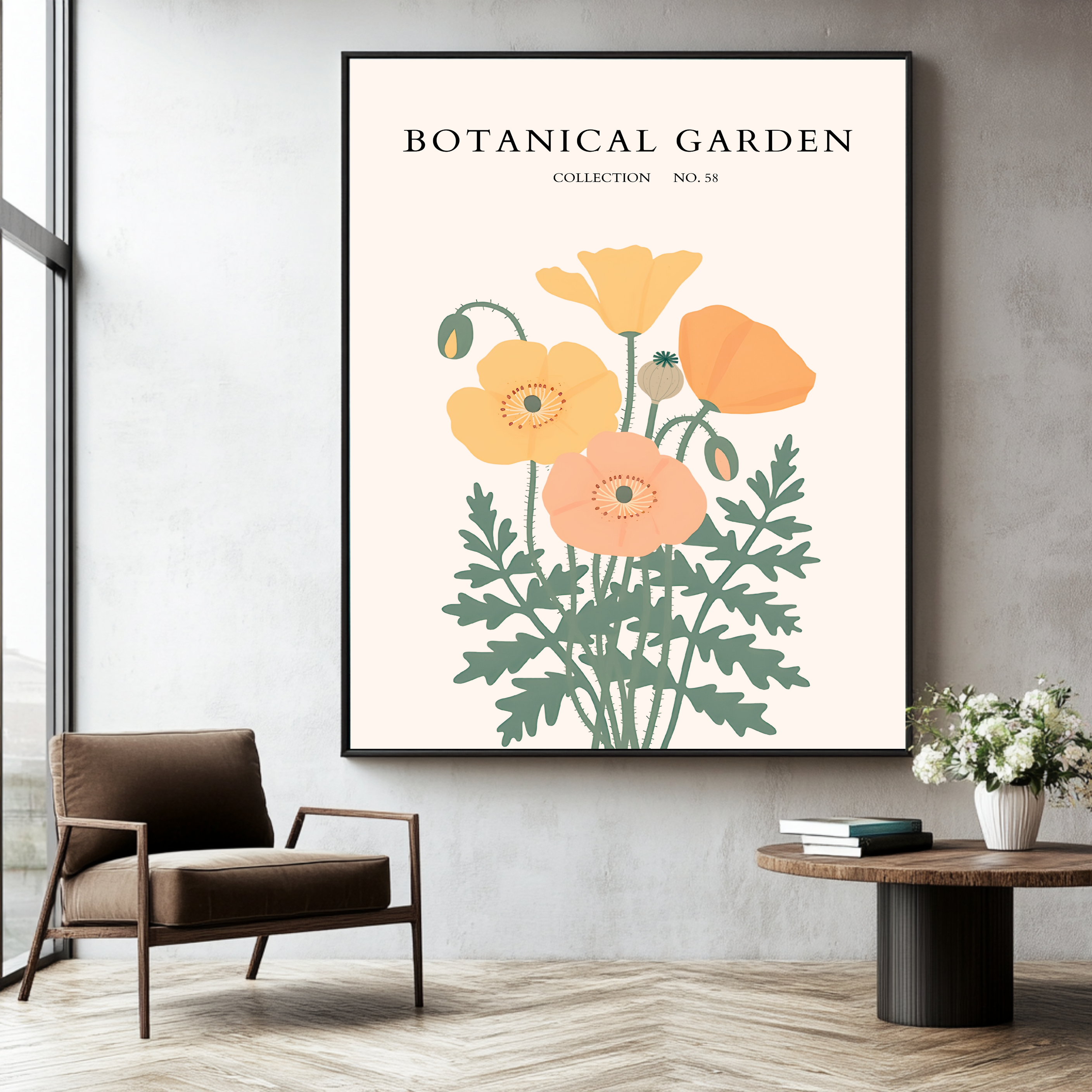 Amapolas de jardín botánico amarillo