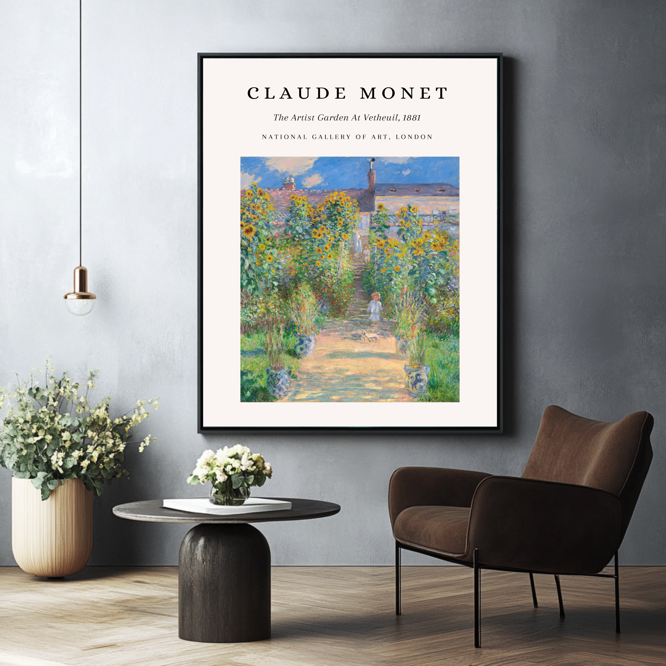 Claude Monet Der Garten mit Sonnenblumen