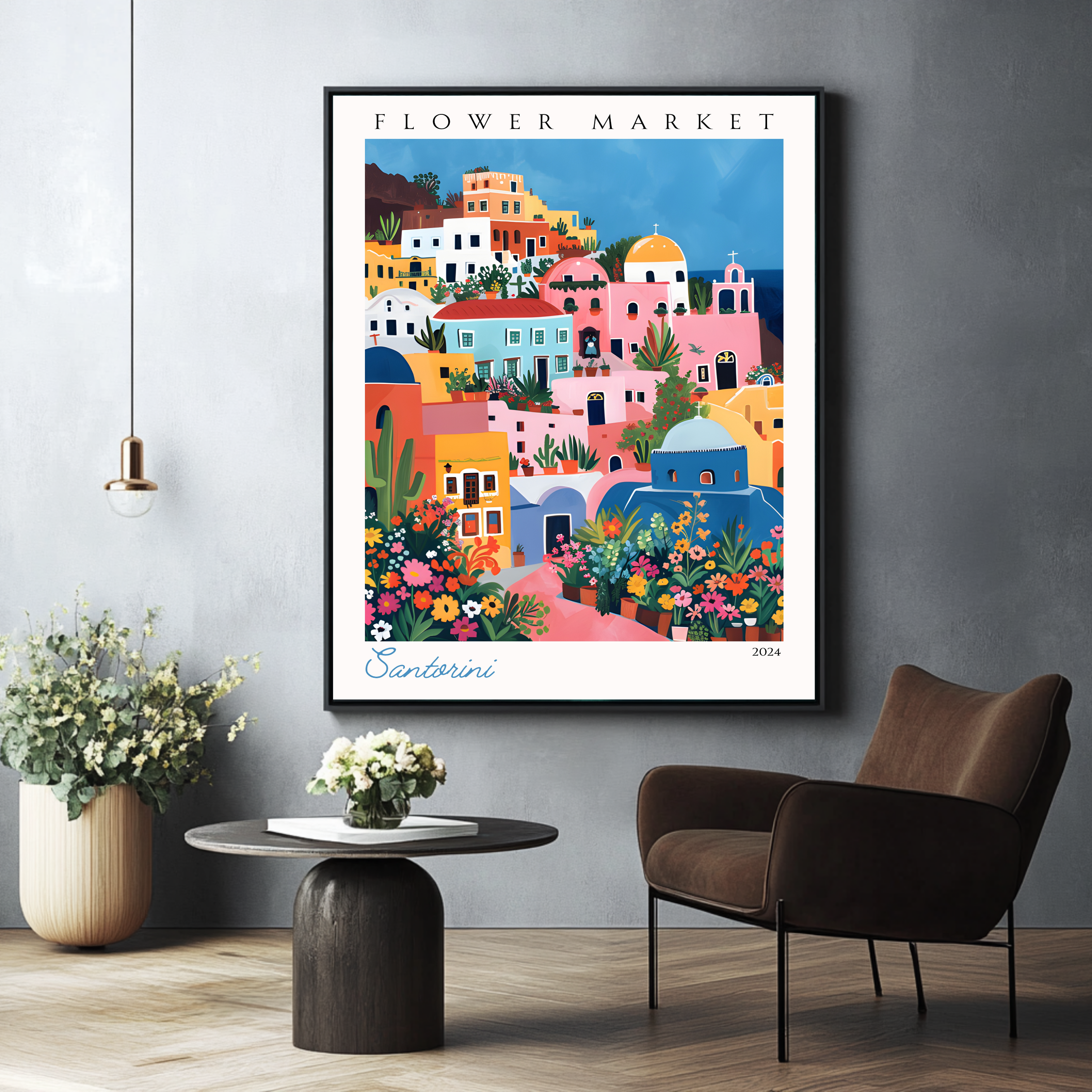 Mercado de flores santorini