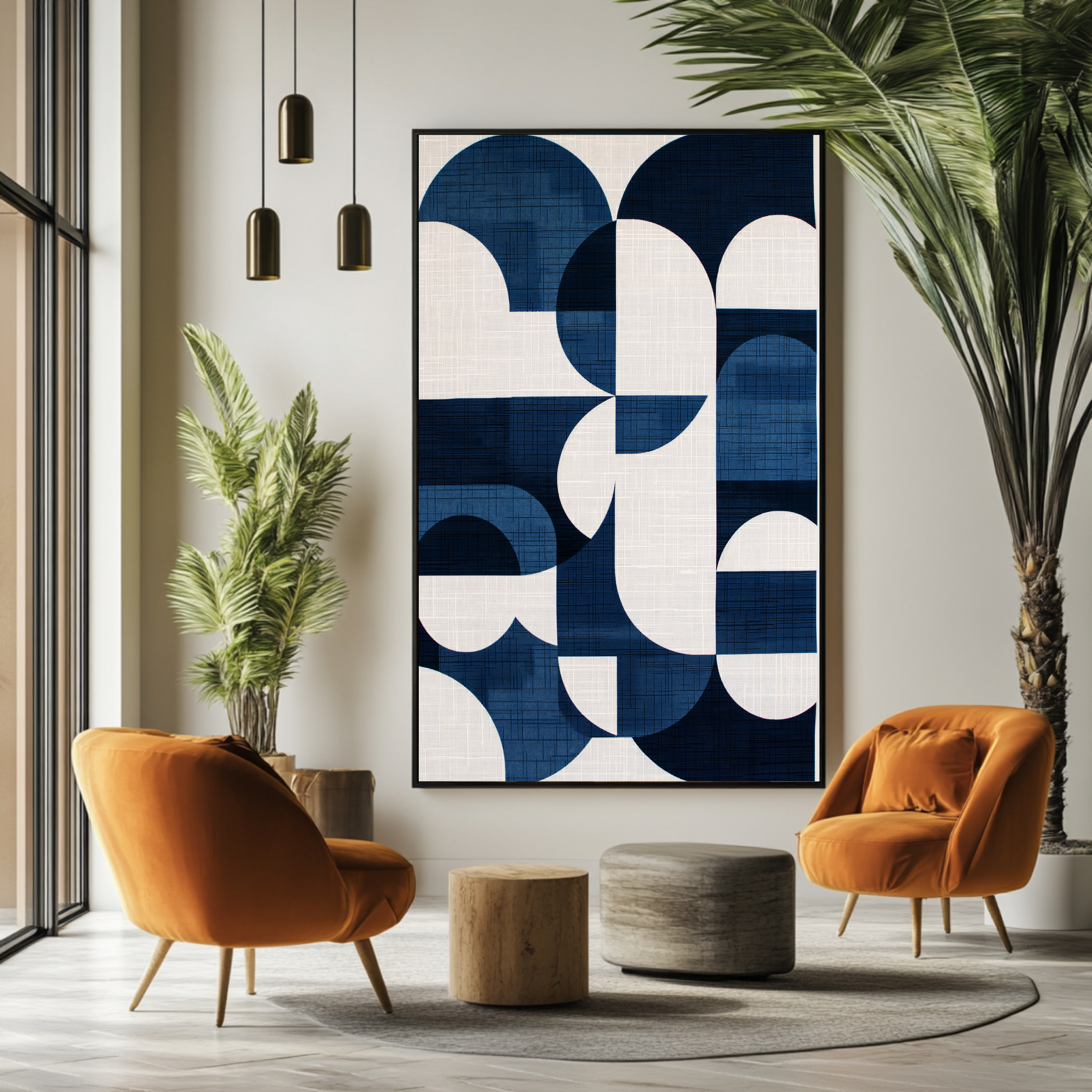 Different shapes blue