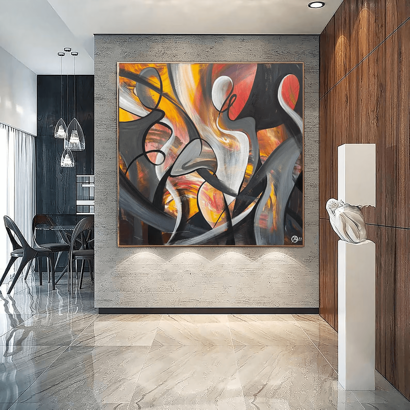 Tanzende gewundene Körper