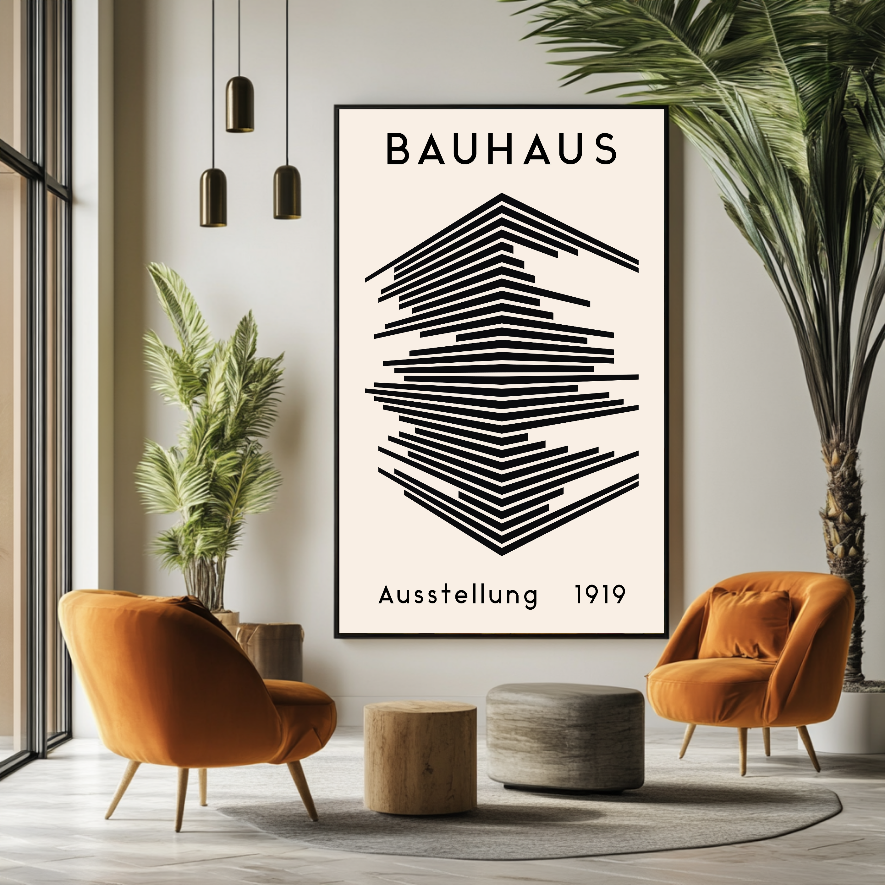 Bauhaus abstrakt byggnad