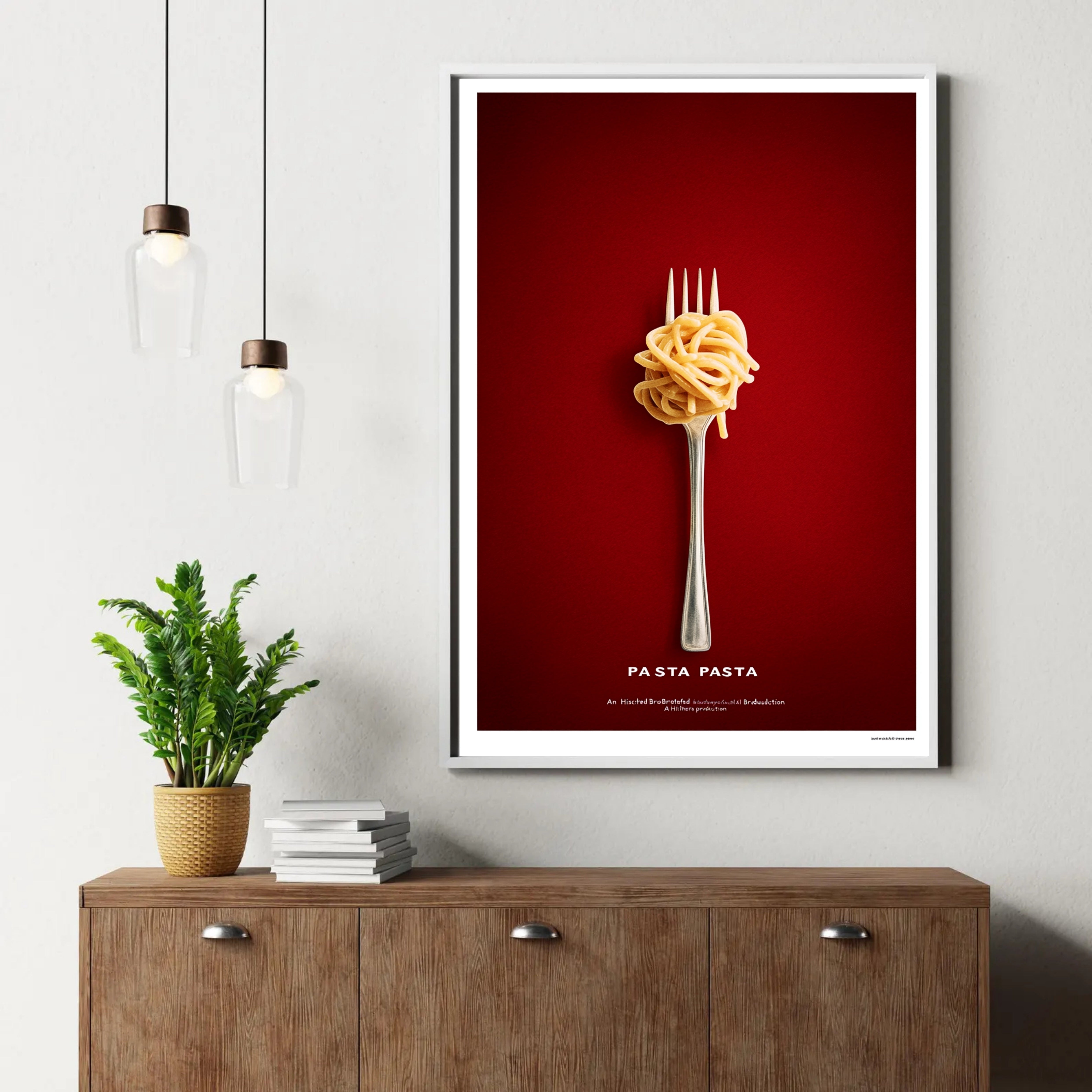 KUSTOM ART Quadro Pasta 25x18 Cm – Stampa Su Legno MDF Per Cucina - 2