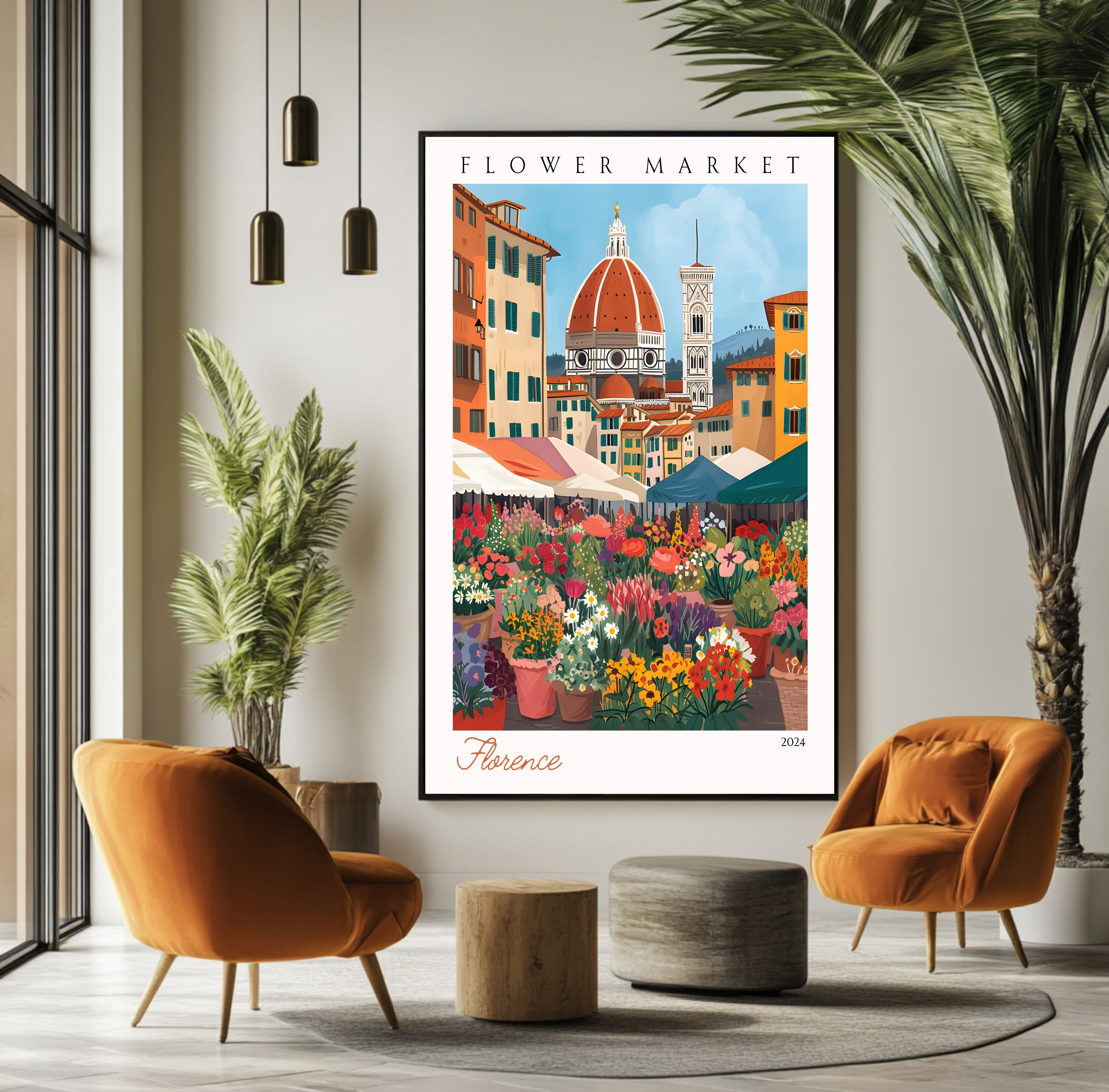 Targ kwiatowy Florencja Kwiaty miasta