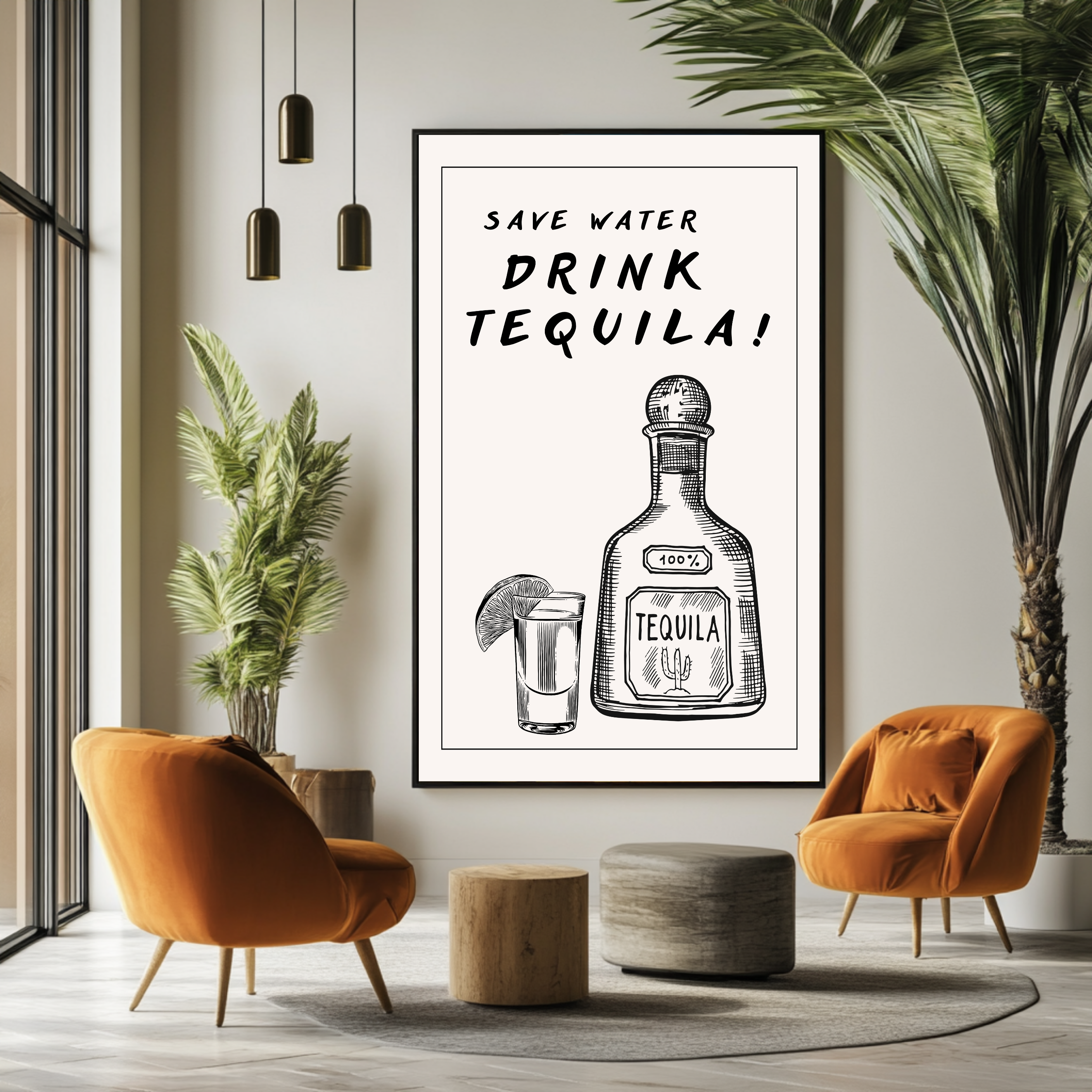 Ahorre el tequila de bebidas de agua