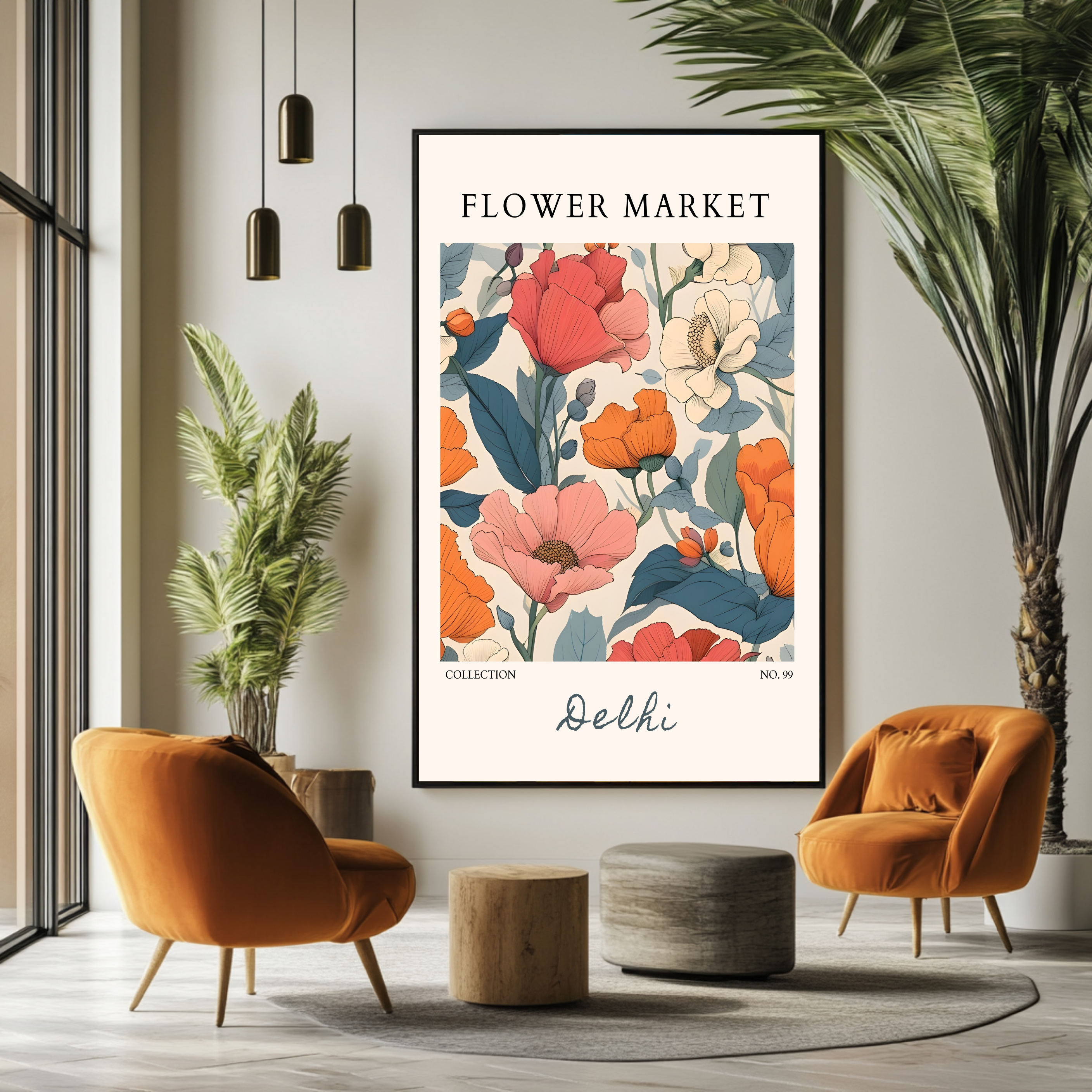 Mercado de flores Delhi