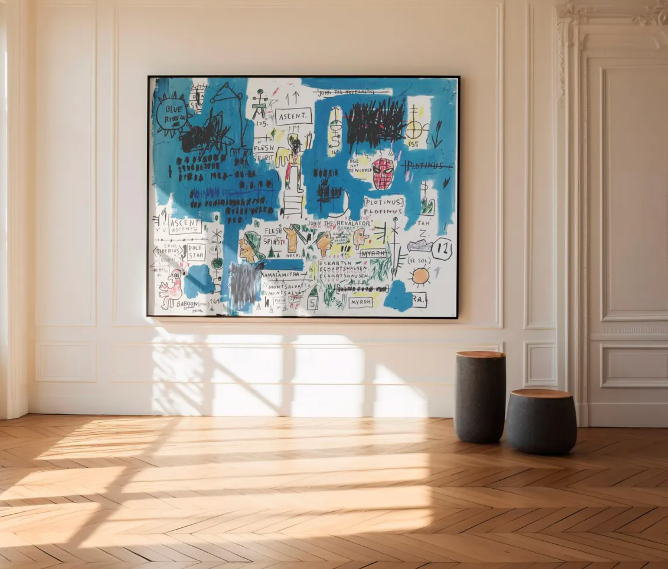 Composizione moderna in azzurro