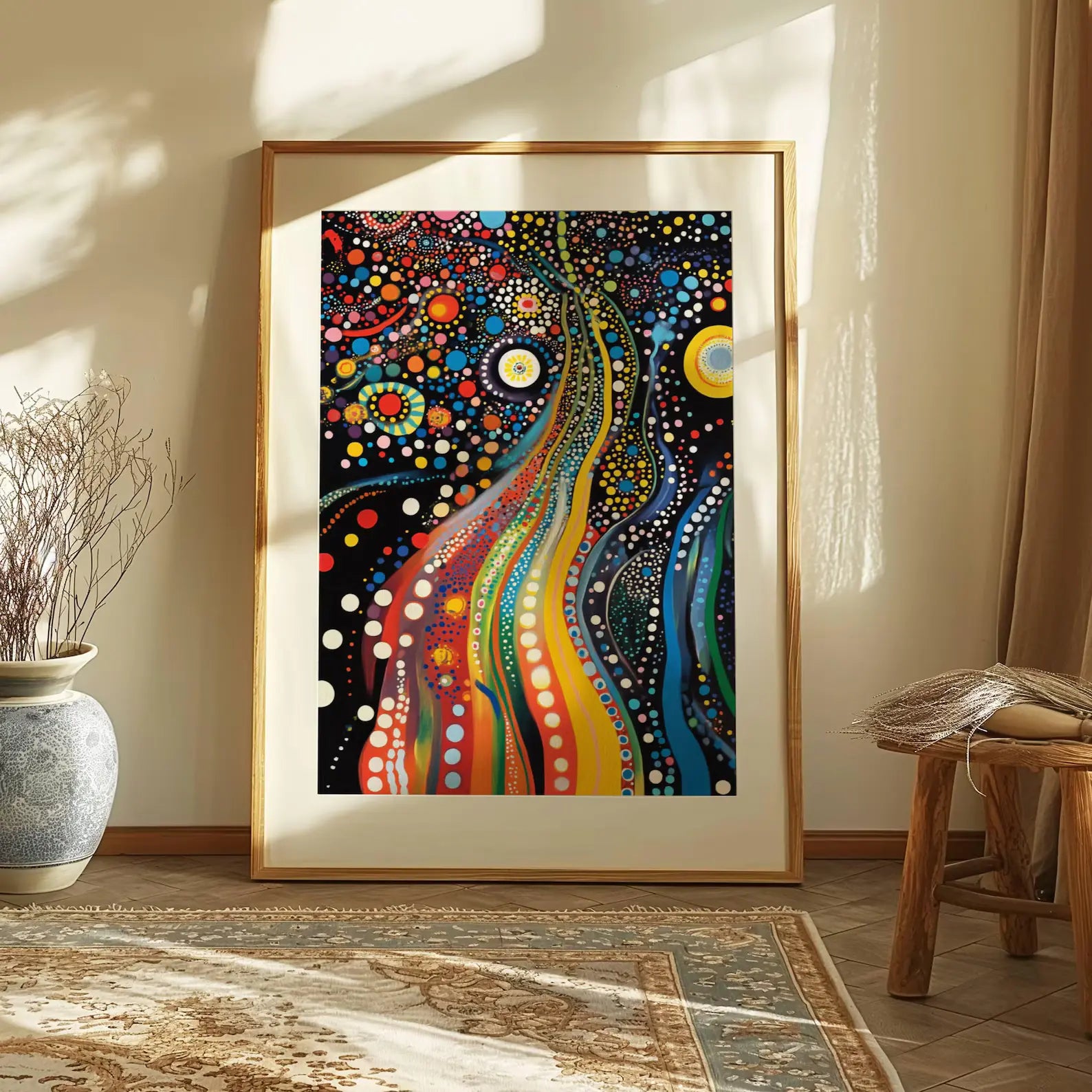 Yayoi Kusama, colored lines