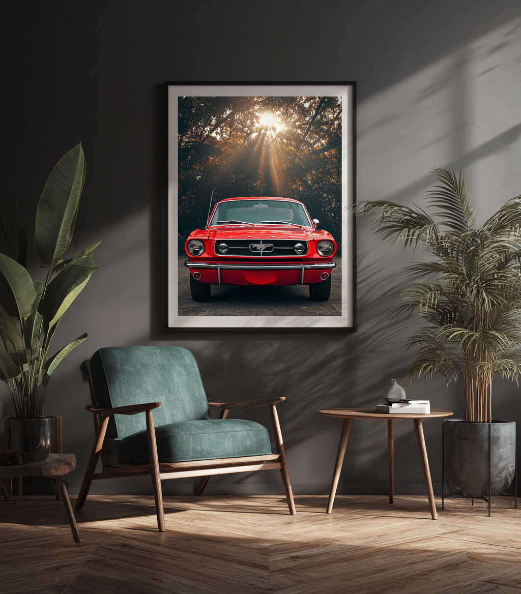 Mustang nella foresta