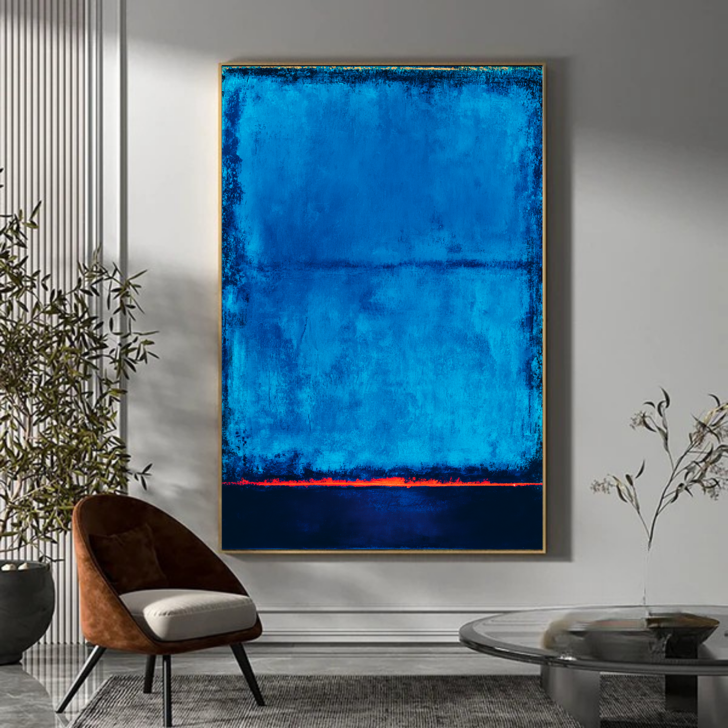 Blue - Luca Modani - Original, single piece - Hand painted - 60 x 90 cm