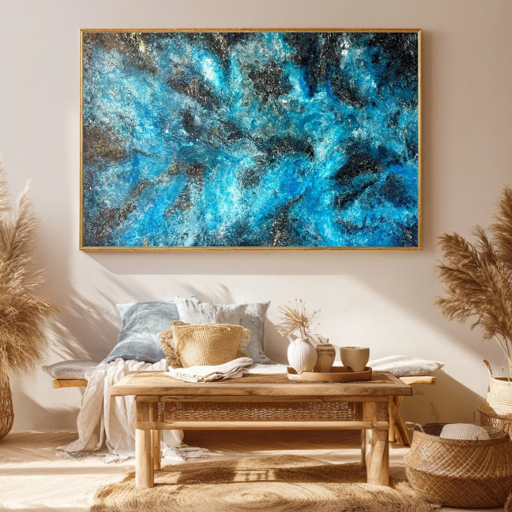 Galaxy - Luca Modani - Original, single piece - hand painted - 180 x 75 cm