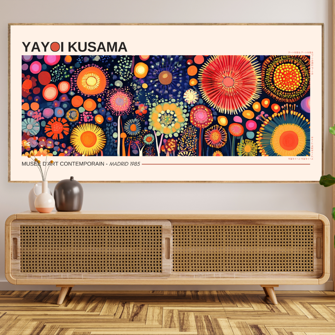 Yayoi Kusama, flowers from space