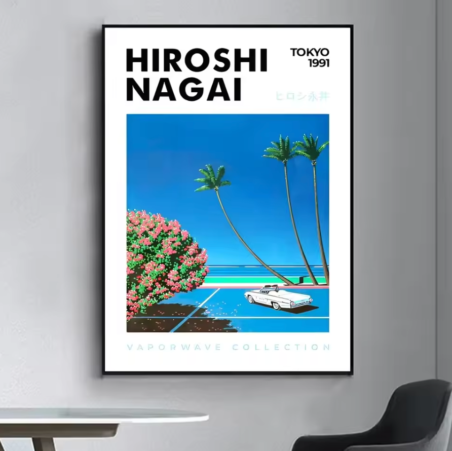 Quadro Hiroshi Nagai - Tennis & Car - Neibac - Spedizione gratuita Quadro Hiroshi Nagai - Tennis & Car - Neibac - Spedizione gratuita