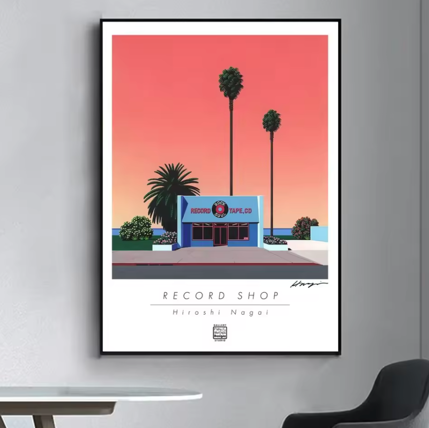 Quadro Hiroshi Nagai - Palme - Neibac - Spedizione gratuita Quadro Hiroshi Nagai - Palme - Neibac - Spedizione gratuita