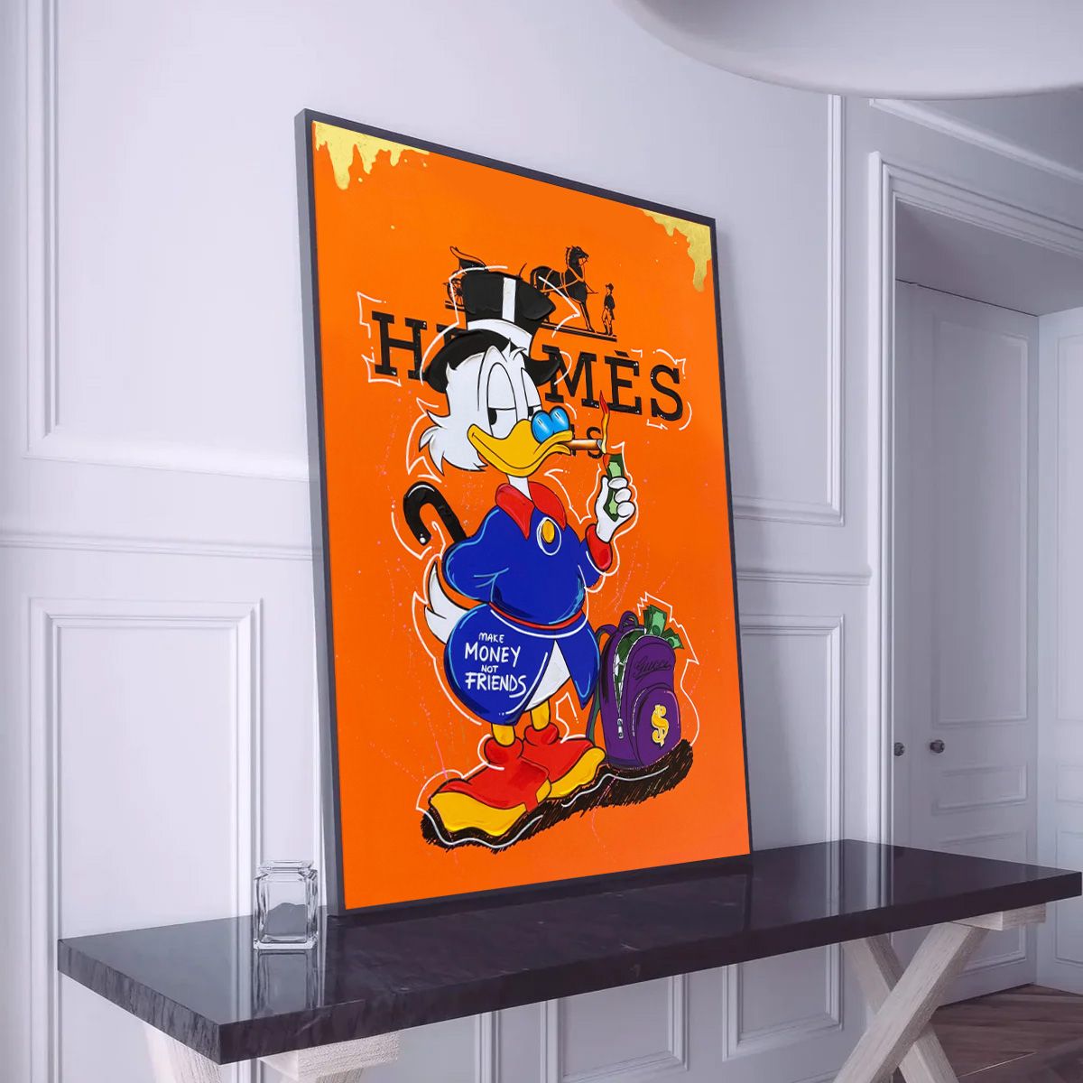 Quadro Zio Paperone x Hermes Graffiti - Neibac - Spedizione gratuita