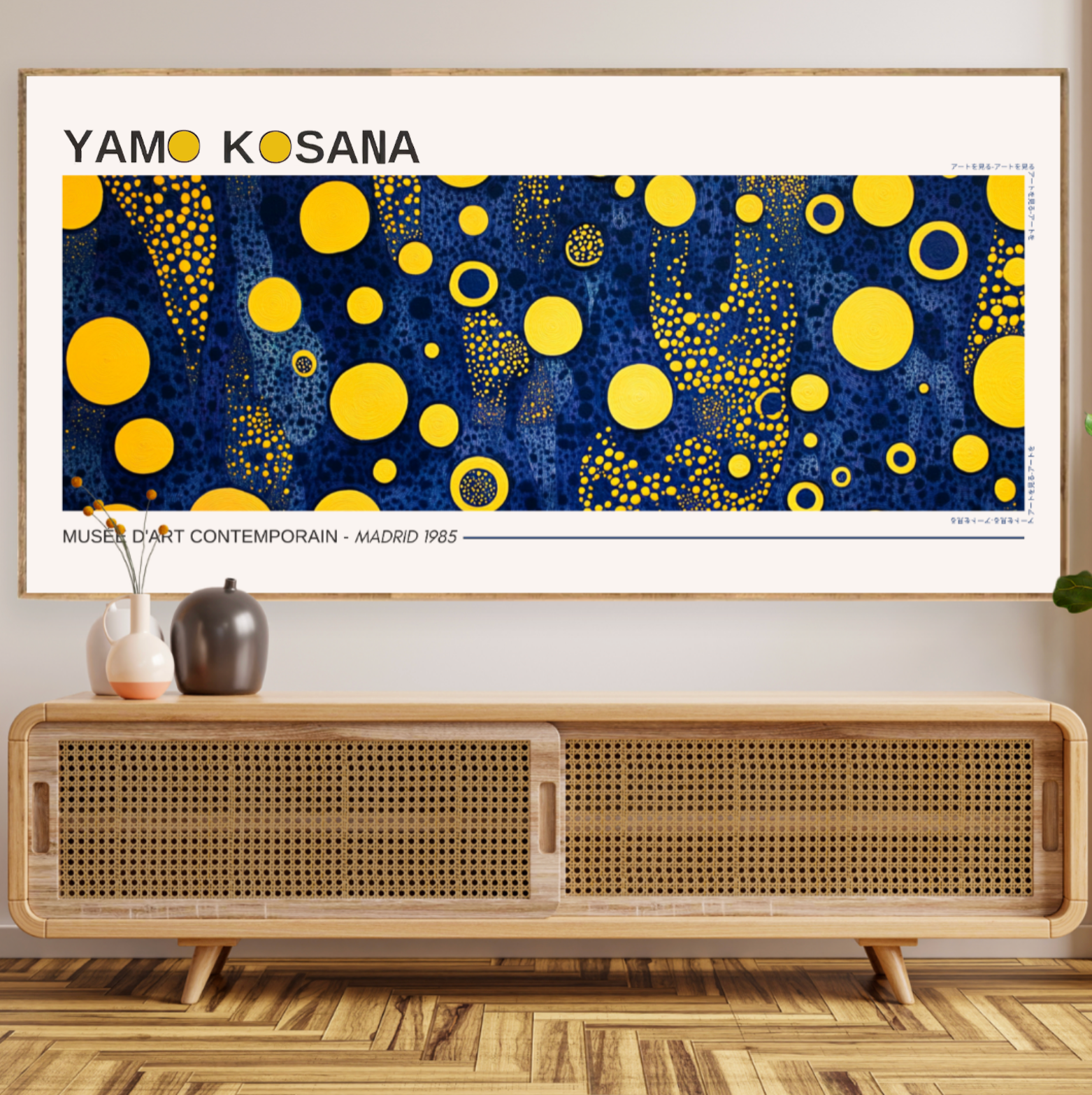 Yayoi Kusama, žluté tečky