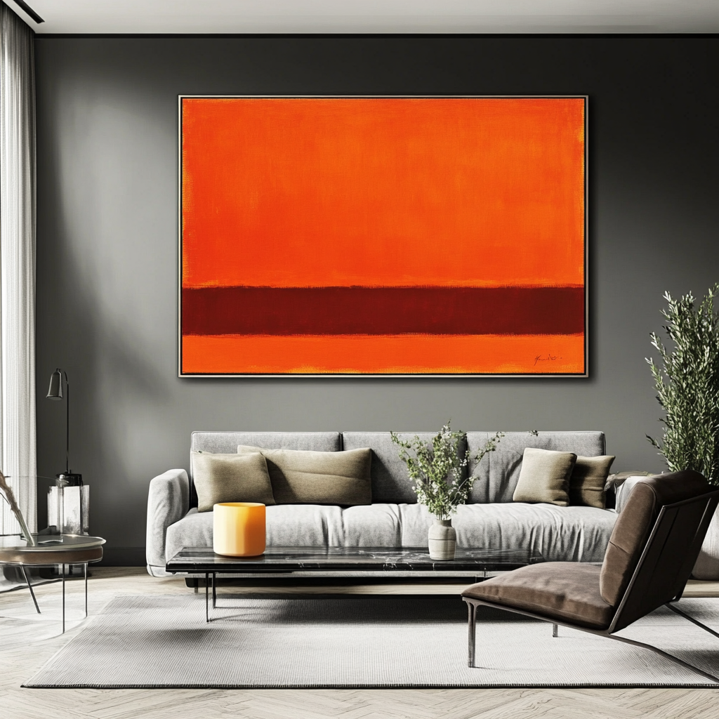 Divided orange - Mark Rothko