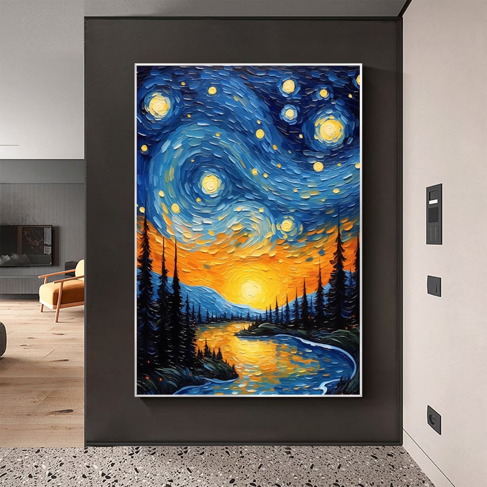 Quadro Cielo Stellato Con Fiume Neibac Spedizione Gratuita quadro-cielo-stellato-con-fiume-neibac-spedizione-gratuita