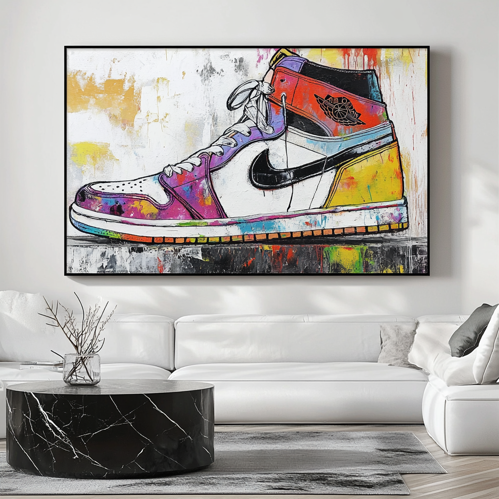Multicolor Jordan Paint Sneakers