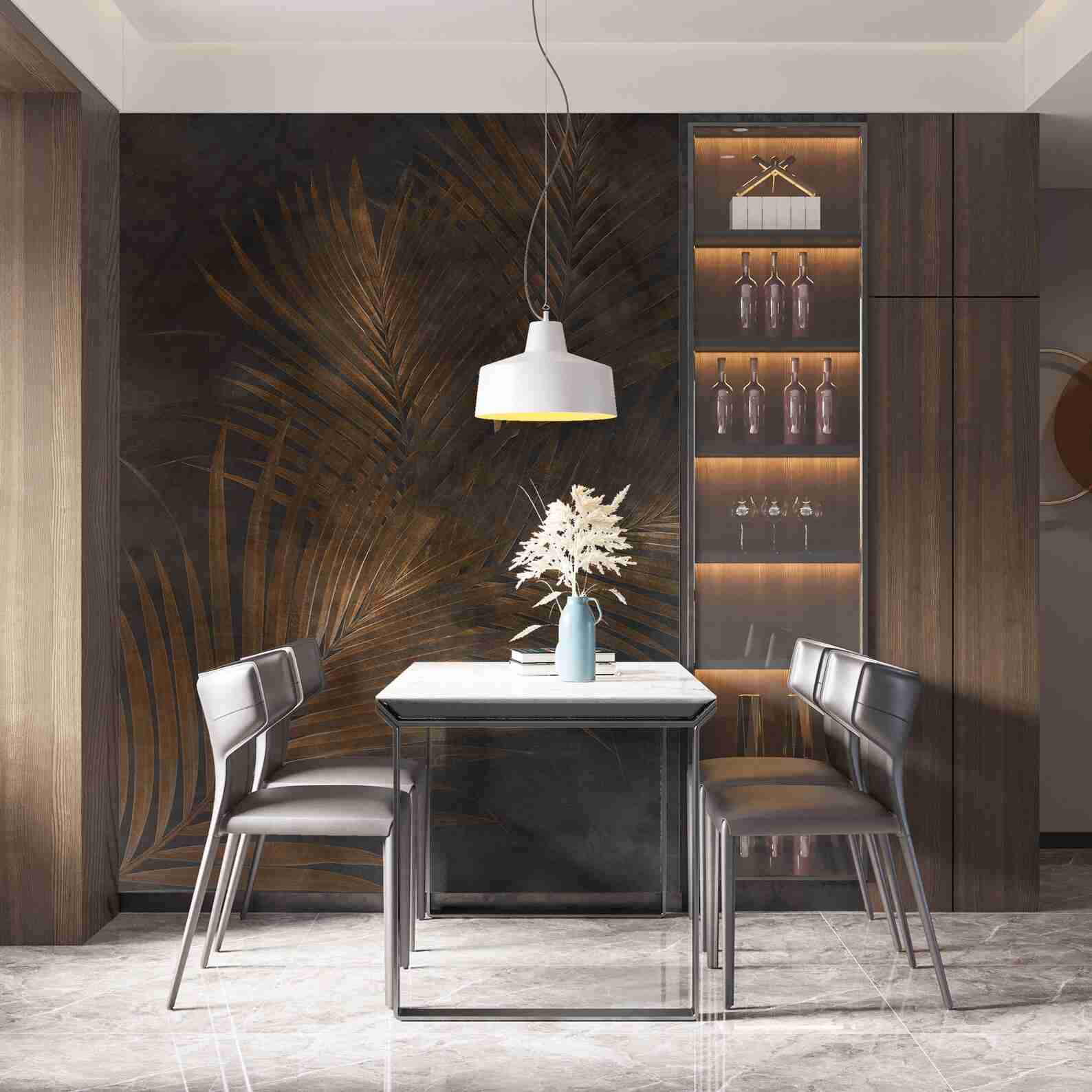 Foglie Gold - Carta da Parati