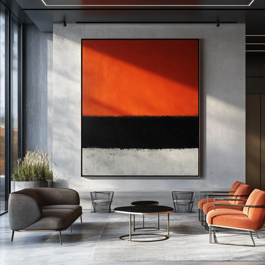 Orange, black, white division