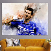 Novak Djokovic celebra