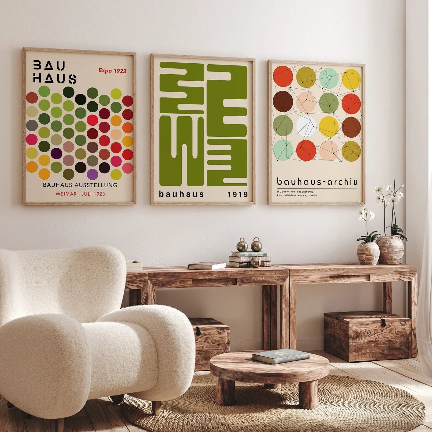 Bauhaus, colorful circles set
