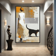 La femme et le chat
