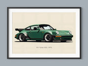 Porsche 911 930 Front - Green