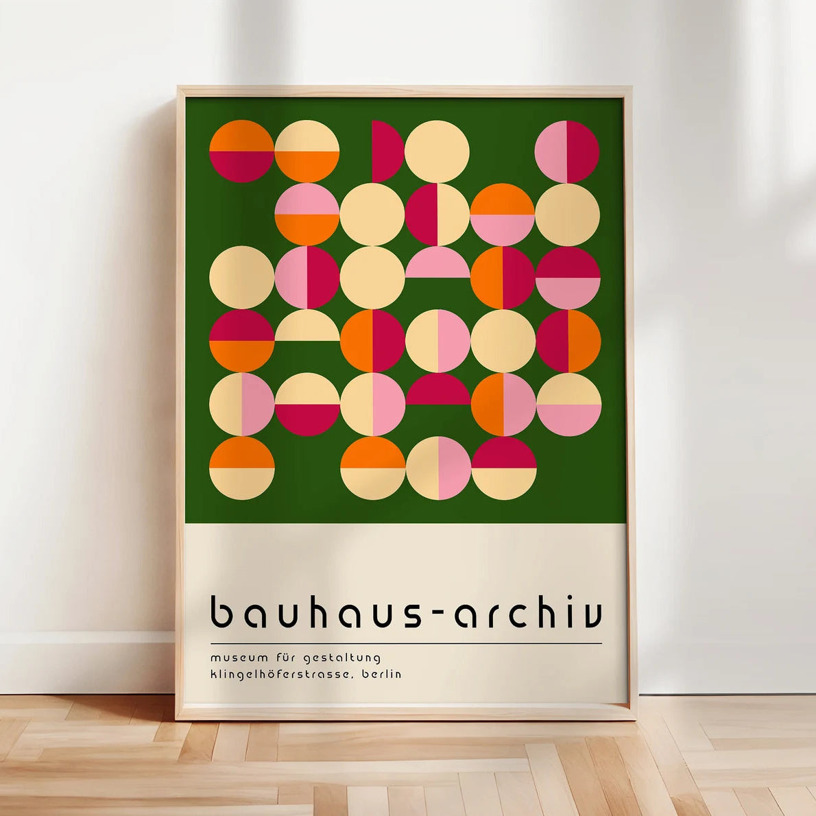 Bauhaus színes zöld körök