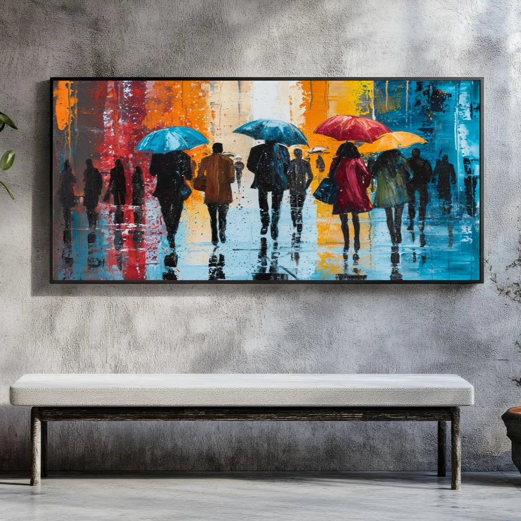 A morning of abstract rain