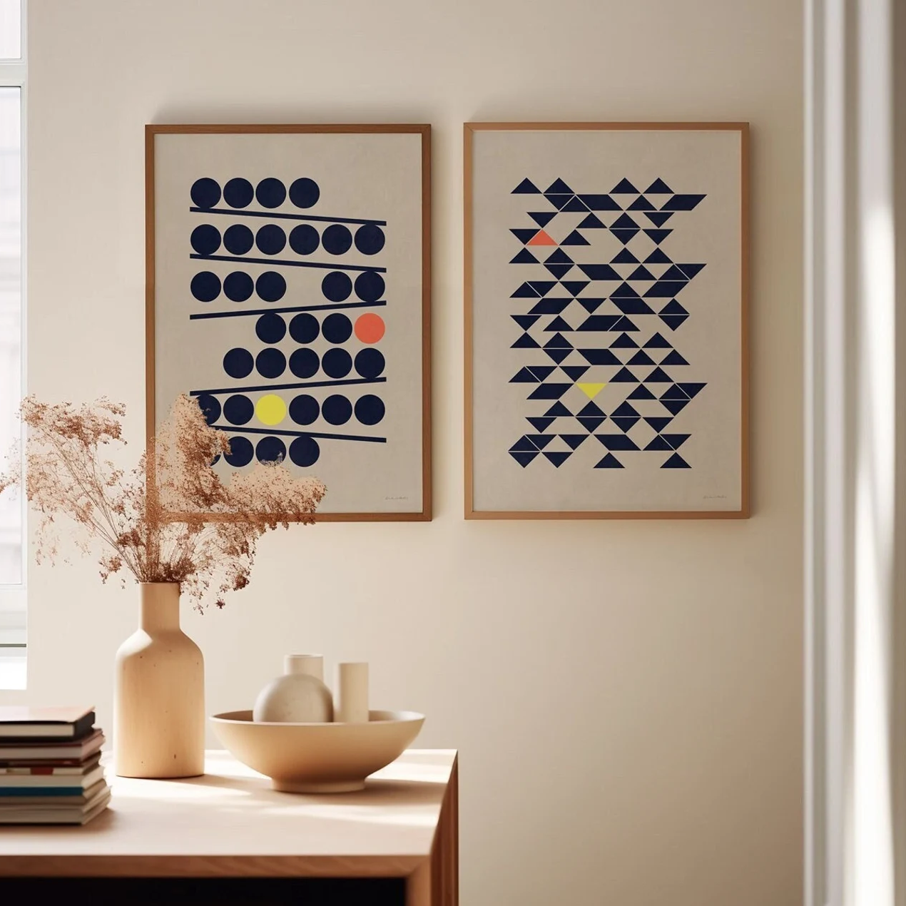 SET 2 PEZZI Cerchi e Rettangoli