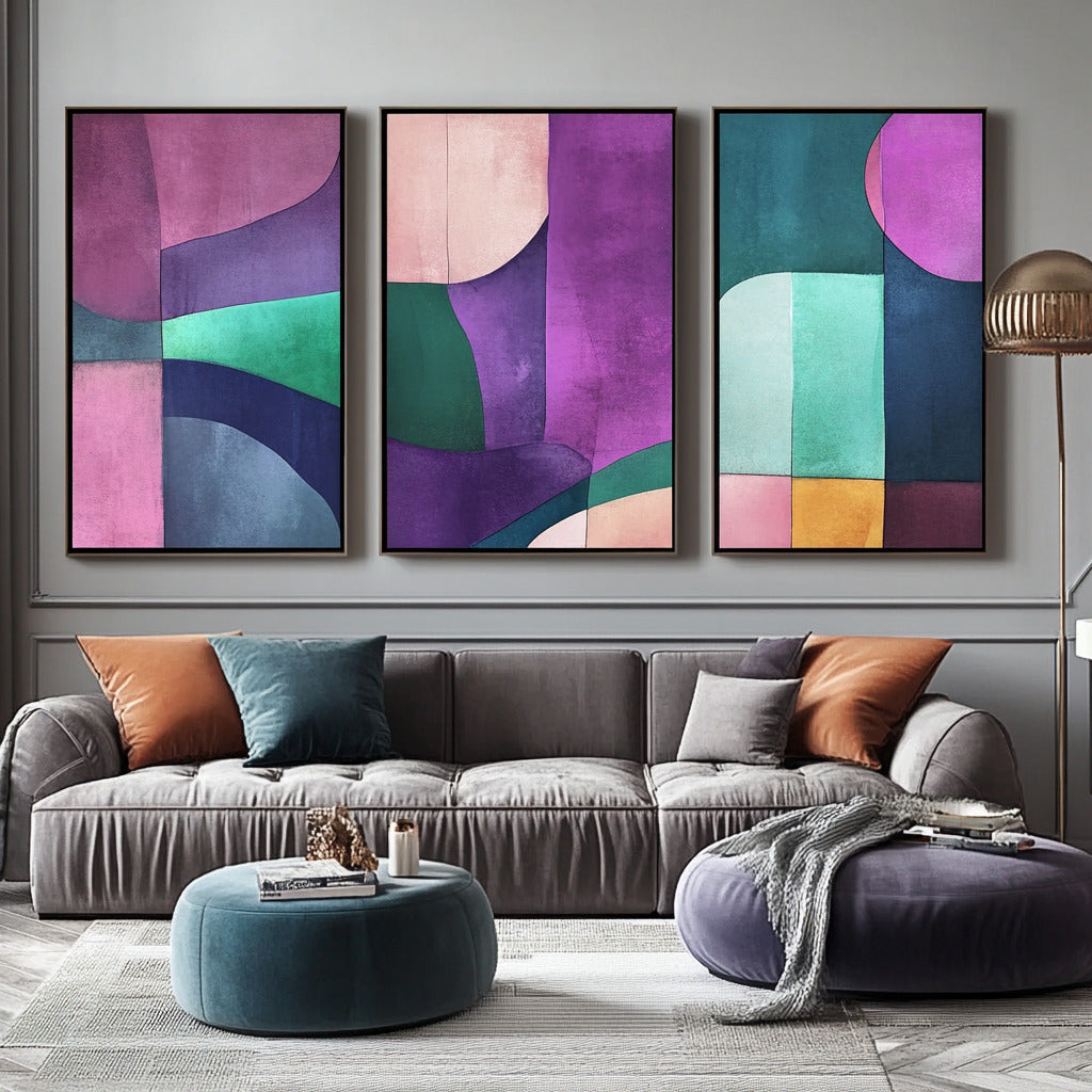 Blue Purple - 3 pieces set