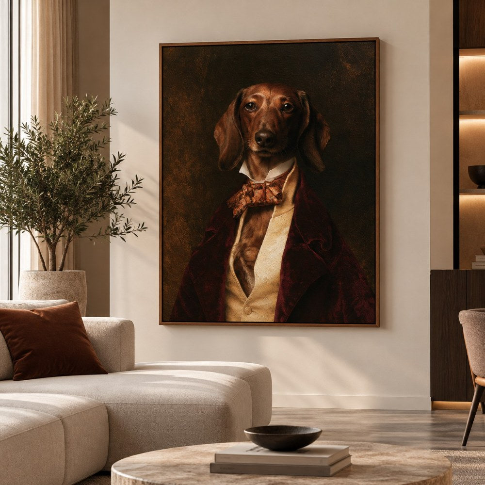 Ritratto di Cane elegante marrone