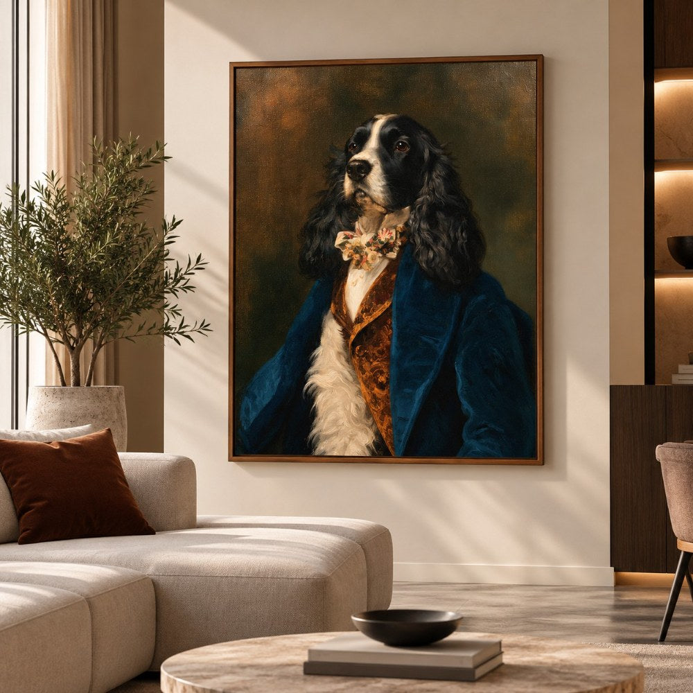 Ritratto di Cane nero Elegante