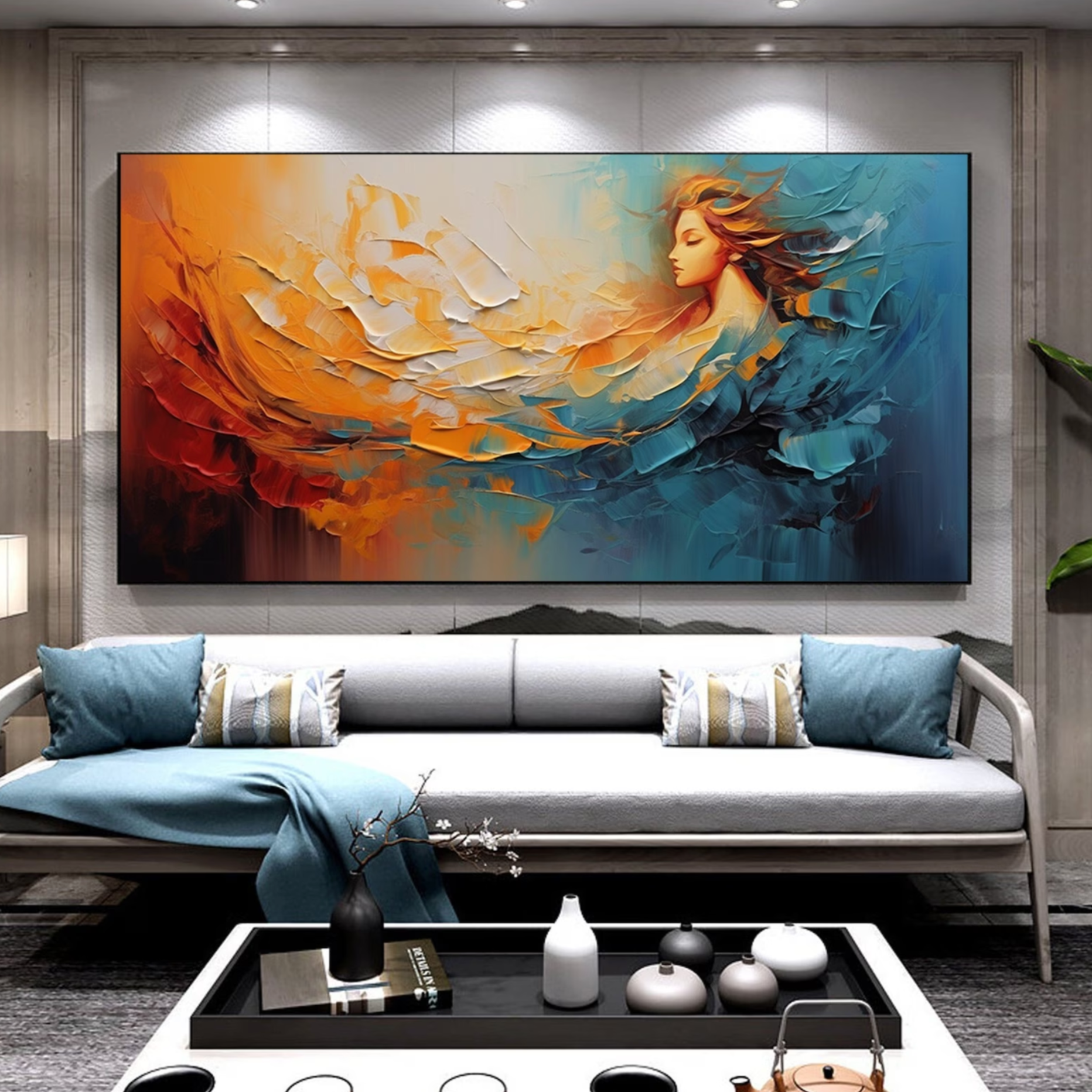 Sjöjungfru med färger