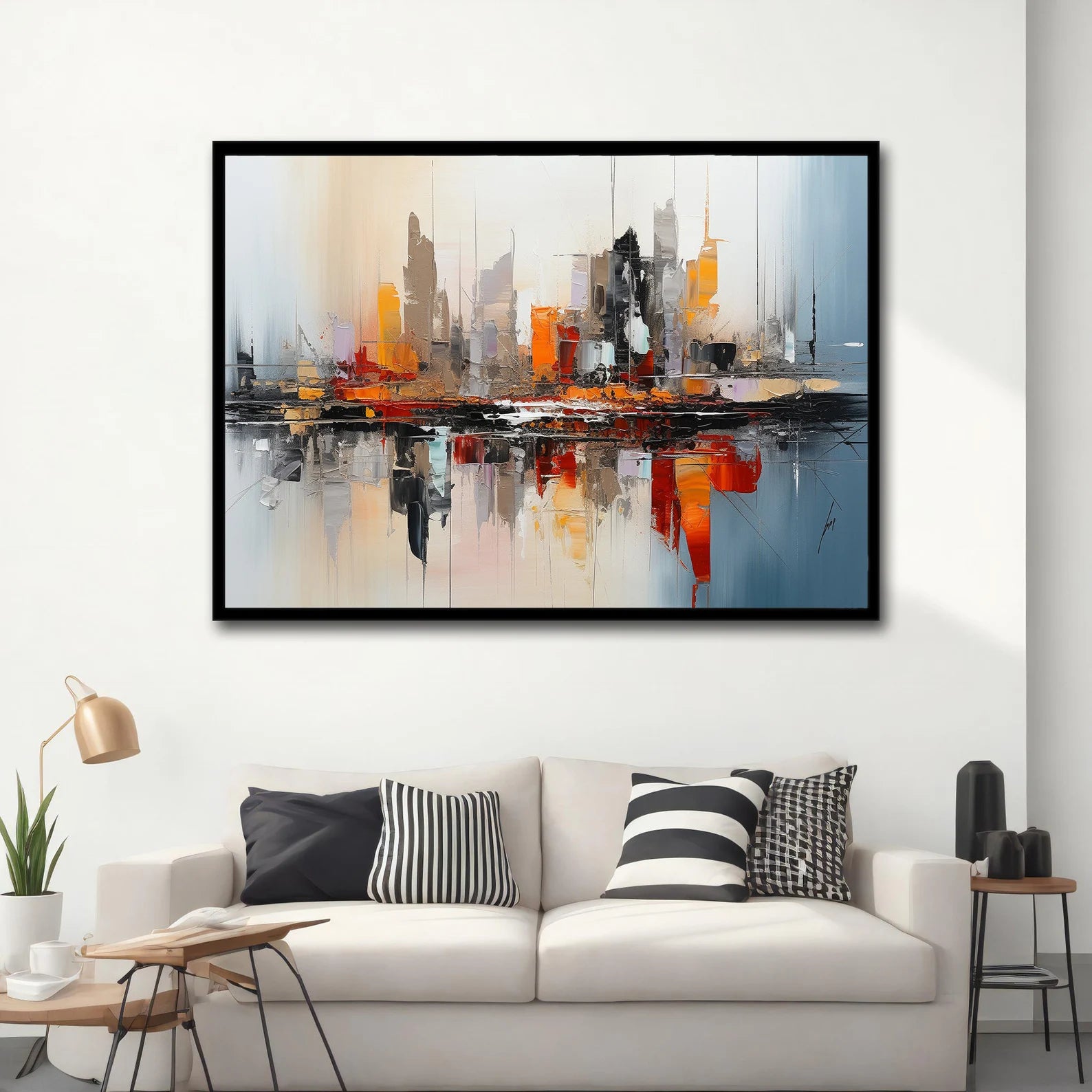 Skyline colorato astratto