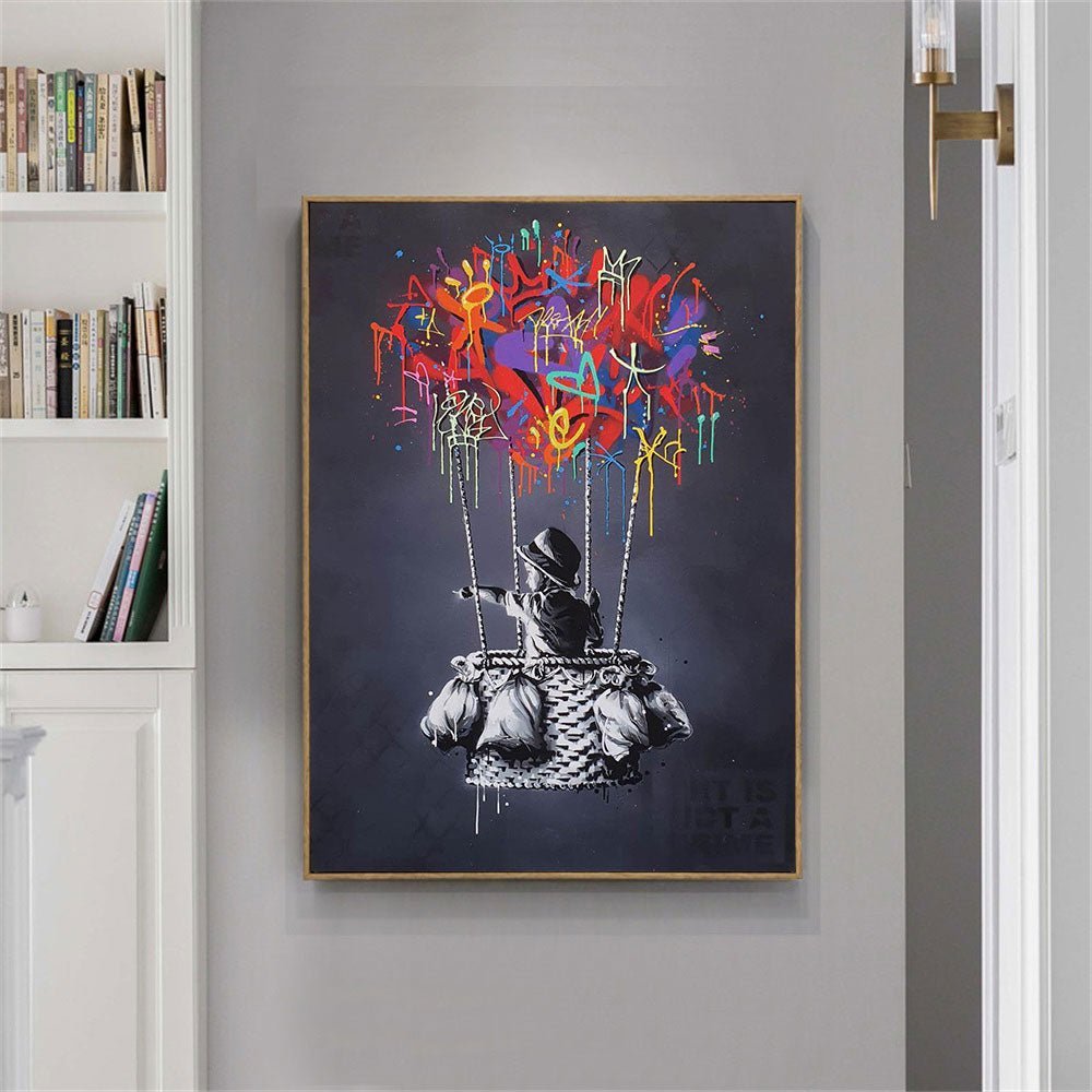 Mongolfiera Graffiti - Tele Moderne