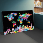 Planisfero moderno astratto Limited Edition - 100x150cm