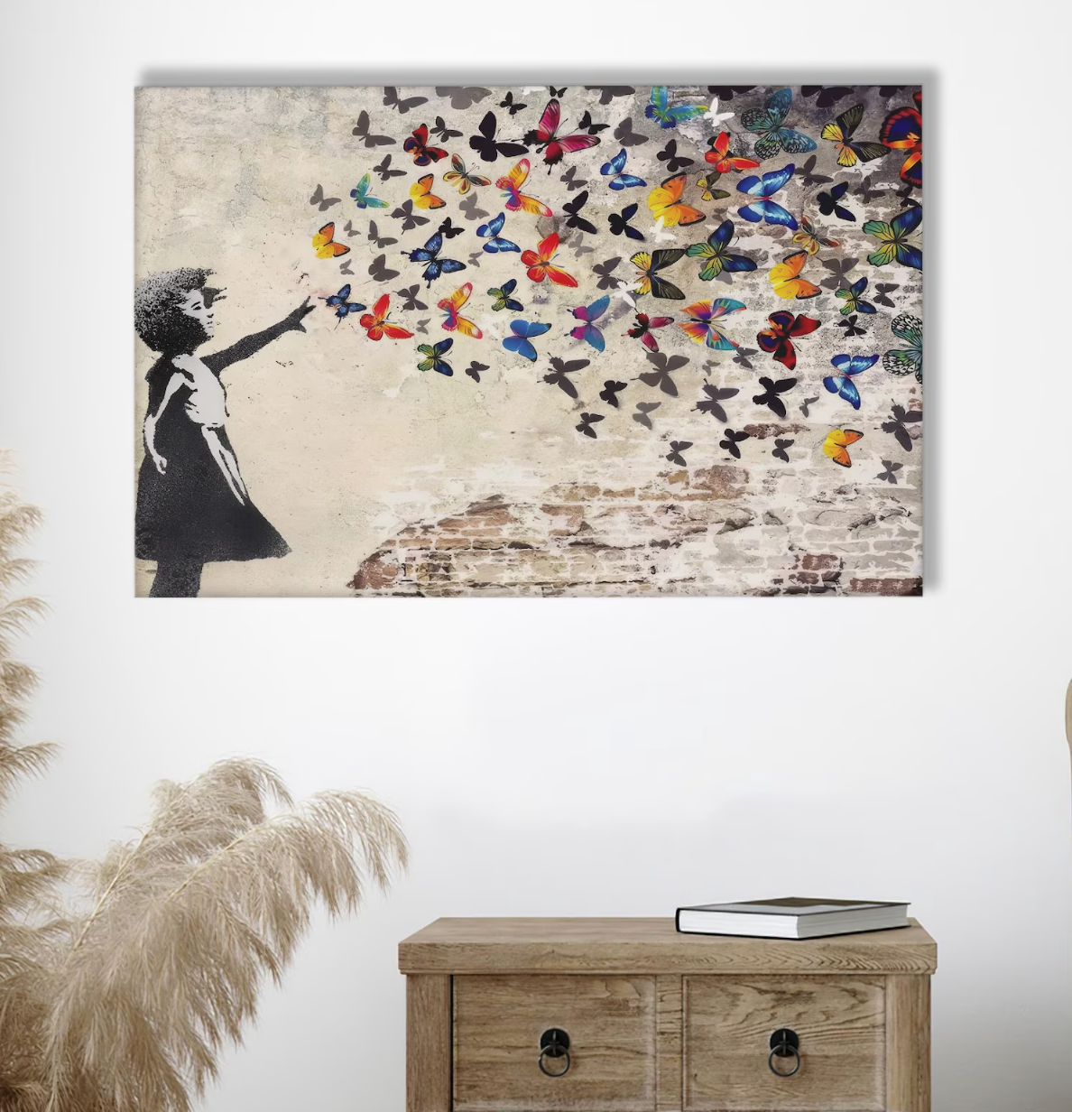 Bambina con farfalle - Banksy