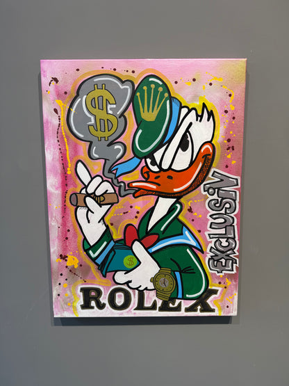 Donald Money  - Originale, Pezzo UNICO - Dipinto a mano - 60 x 80 cm