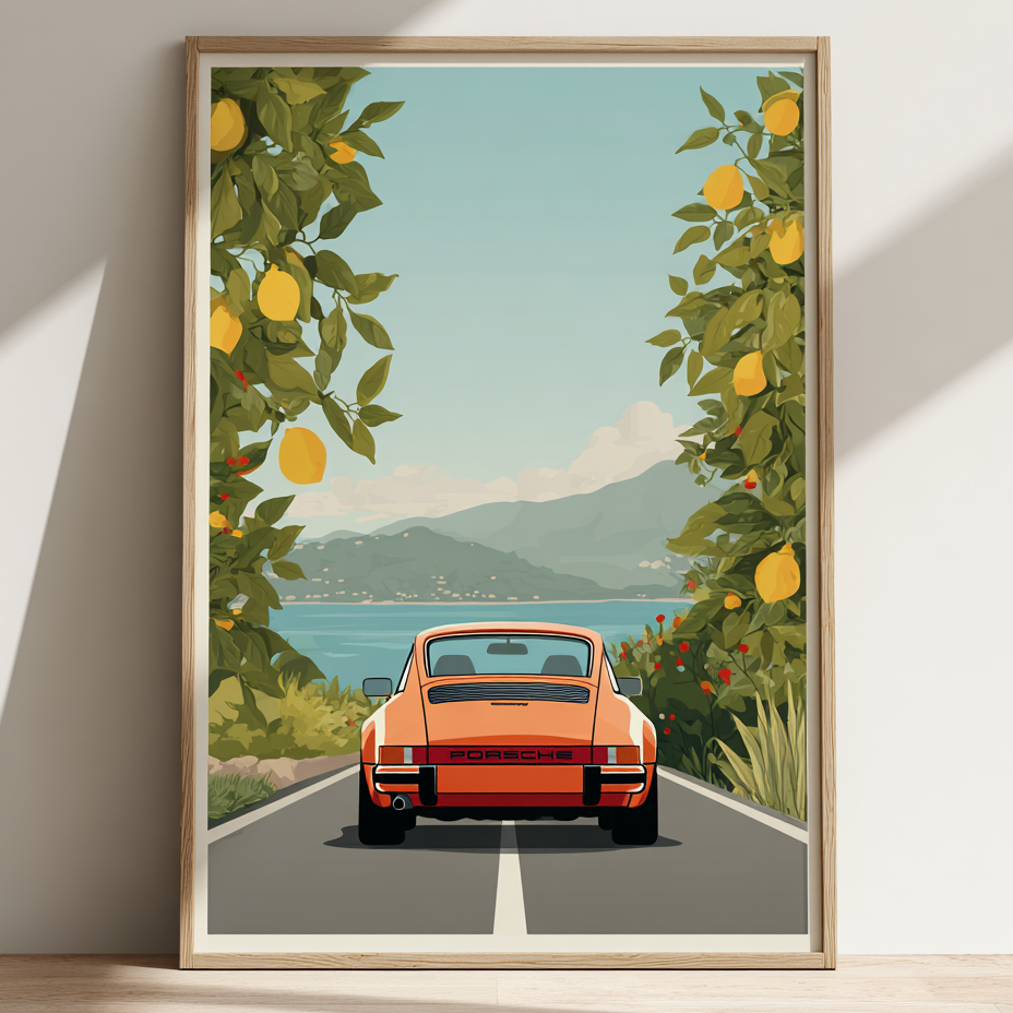 La strada dei limoni in Porsche