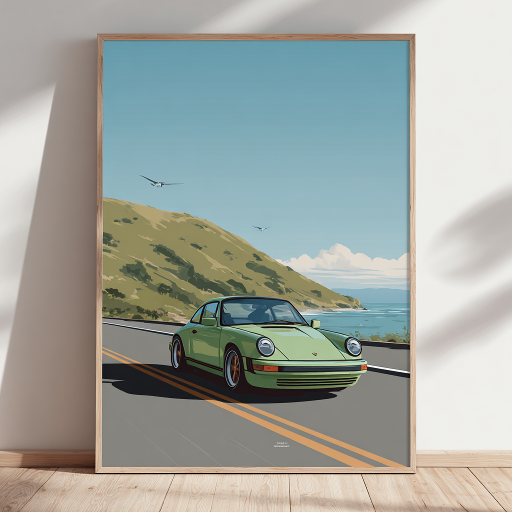 Porsche on the road