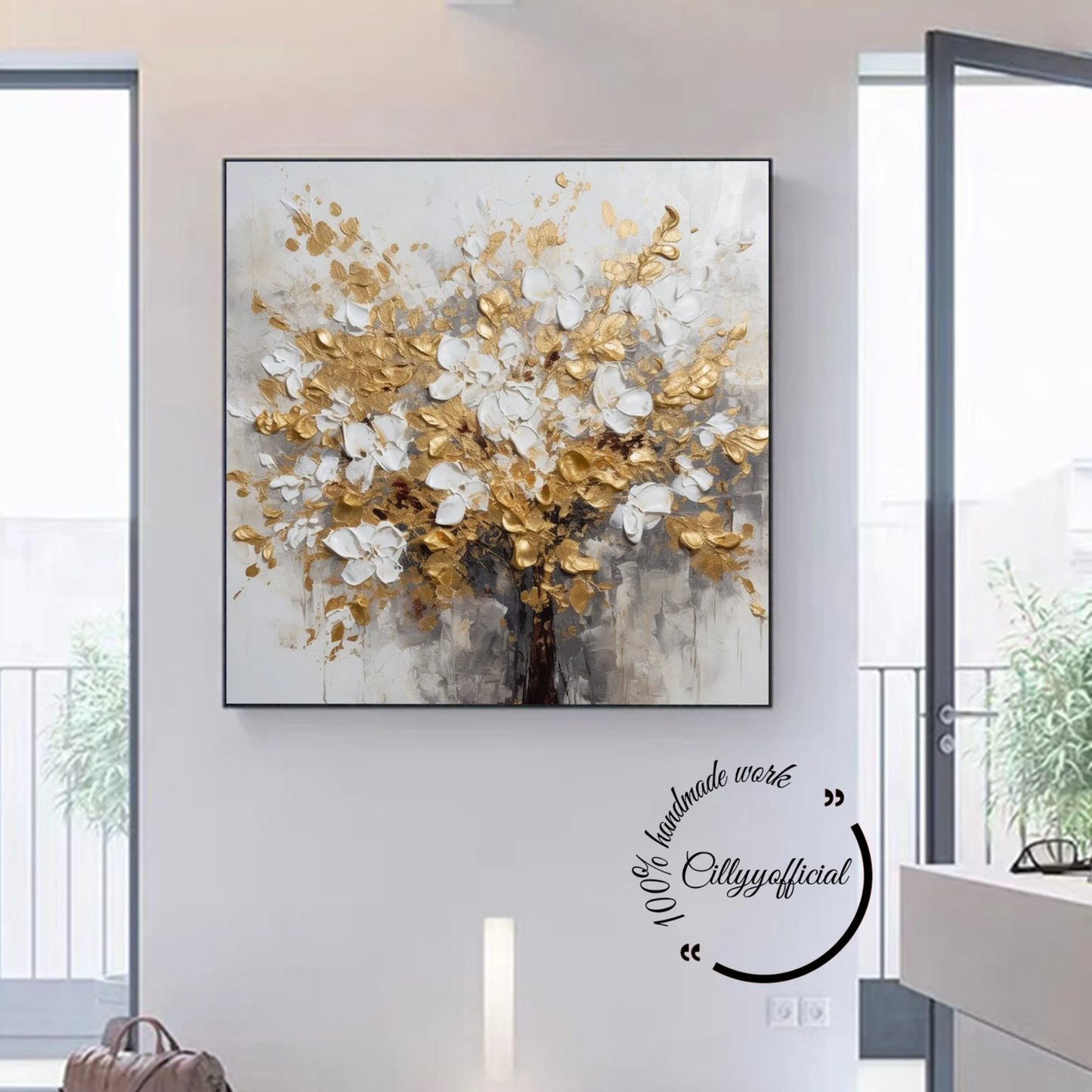 White and gold tree