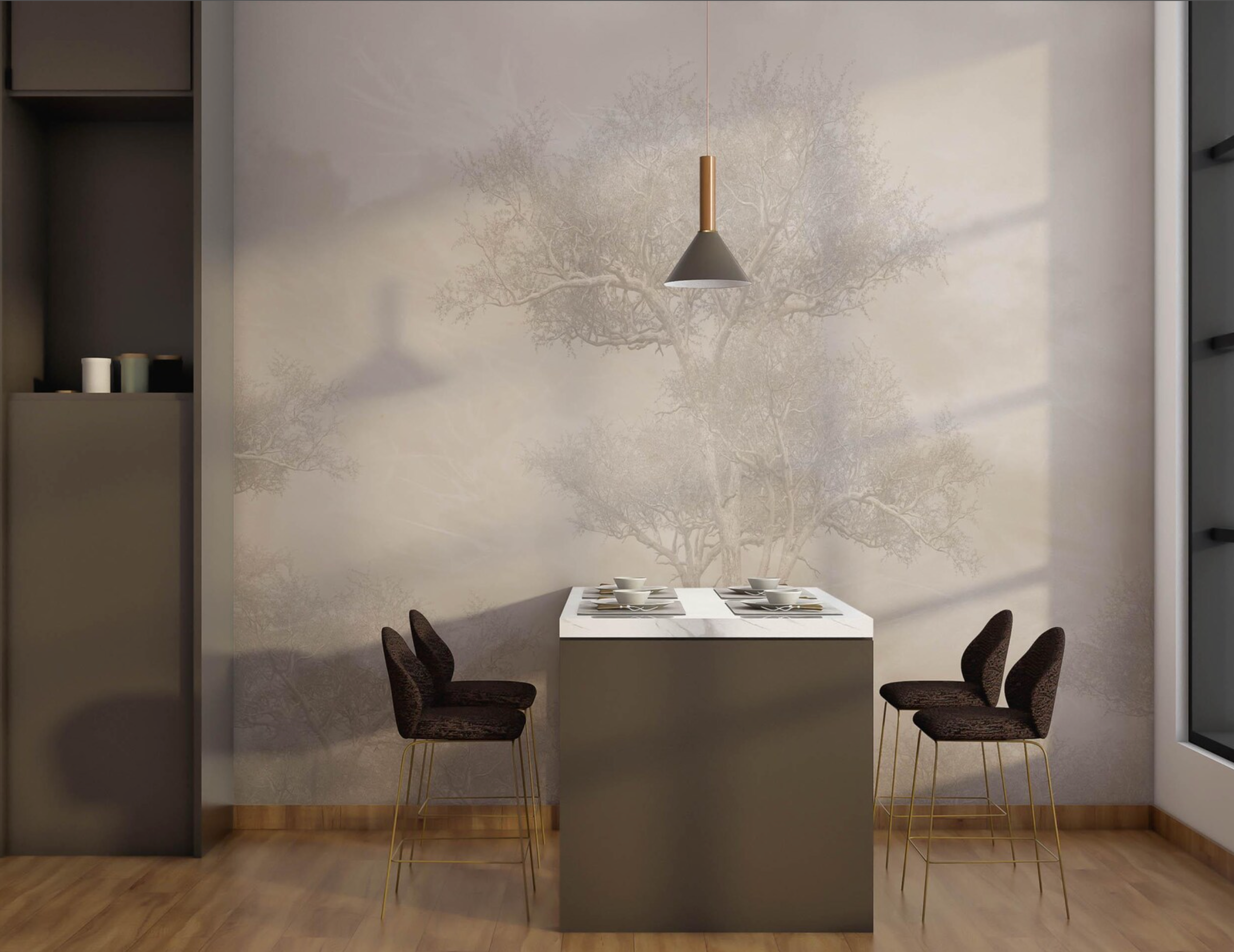 Albero grigio - Carta da Parati