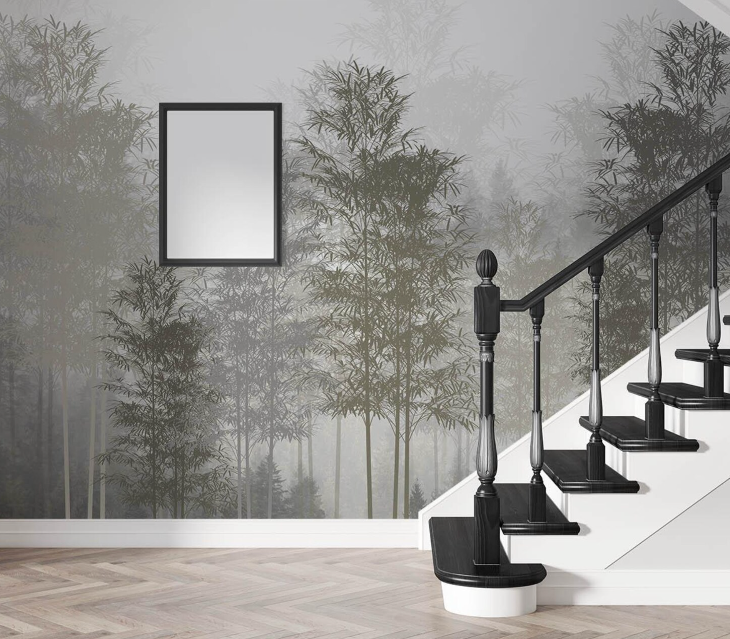 Alberi nel bosco - Carta da Parati