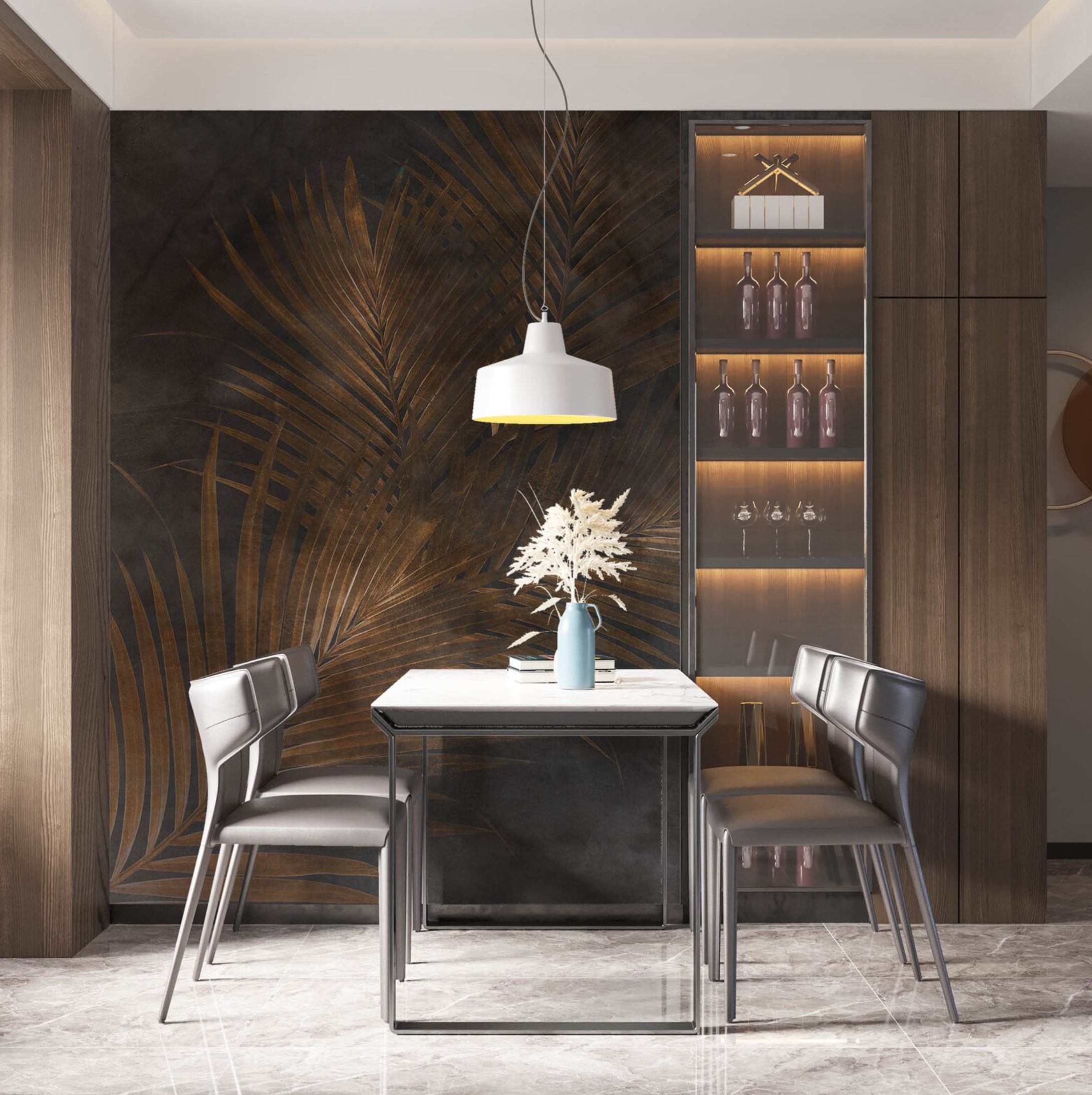 Foglie dorate - Carta da Parati