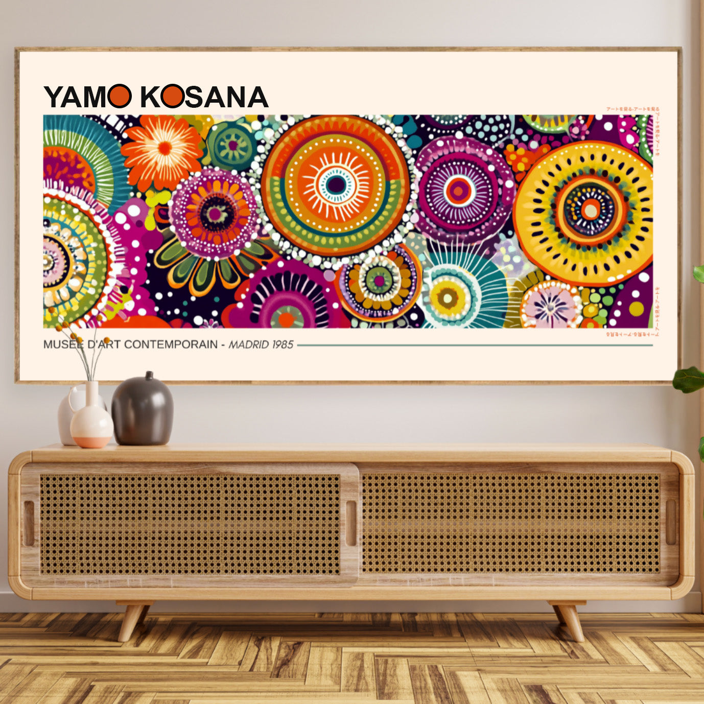 Yayoi Kusama, flores coloridas neon