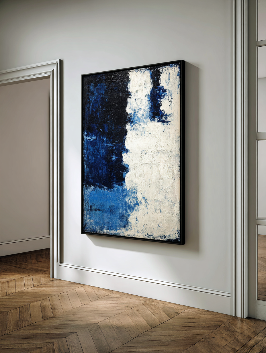 Fiume azzurro e bianco