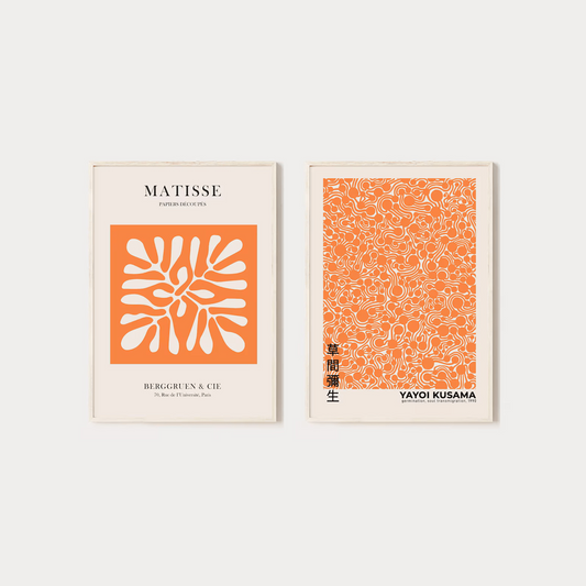 SET 2 PEZZI Yayoi Kusama, Orange Matisse